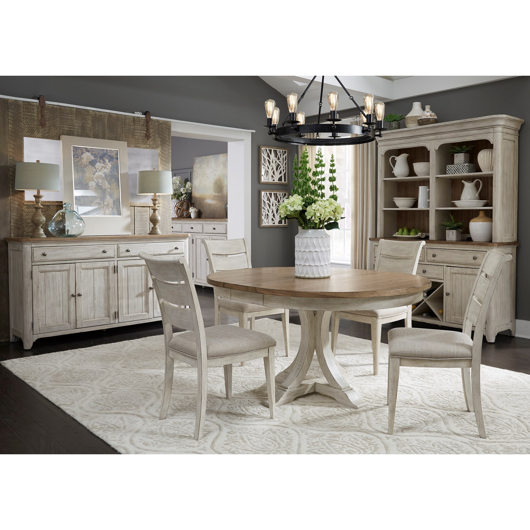Liberty Furniture Farmhouse Reimagined 652 Dining Room Group 4 Dining
